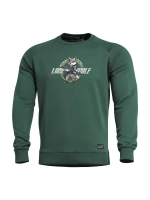 Majica PENTAGON HAWK SWEATER LONE WOLF K09019 SPRINGBOK ZELENA
