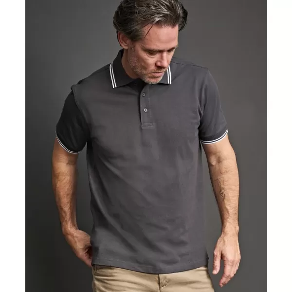  Muška majica kratkih rukava TEE JAYS | TJ 1407 TAMNO SIVA/BIJELA 