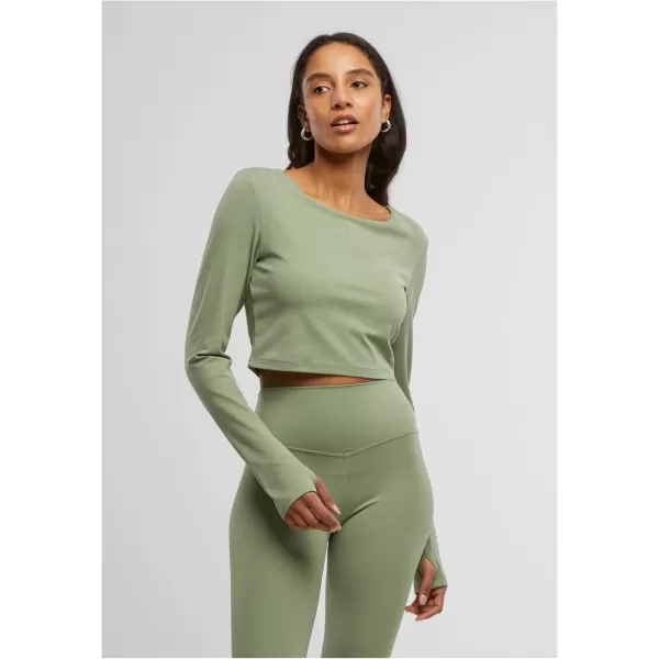  Ženska majica kratkih rukava URBAN CLASSICS TB7807 MATCHA ZELENA 