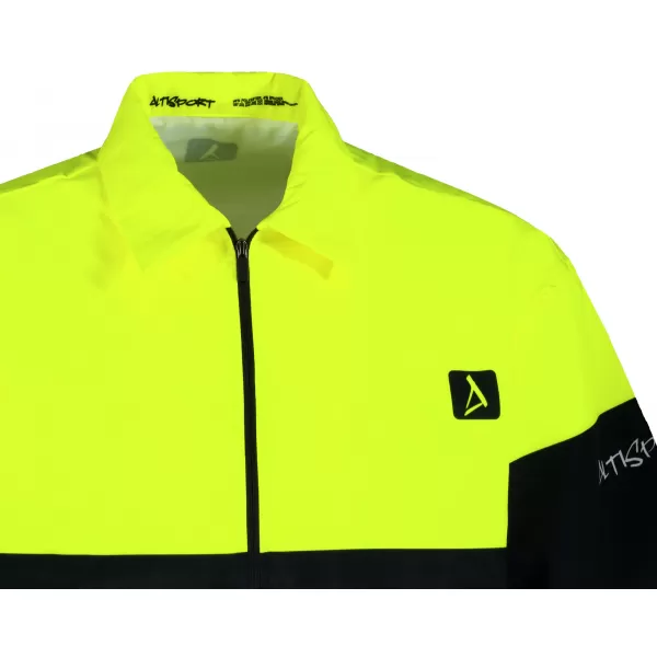  Muška vrhunska košulja ALTISPORT VOJ/ALM051KOS01 NEON ŽUTA/SIVA 