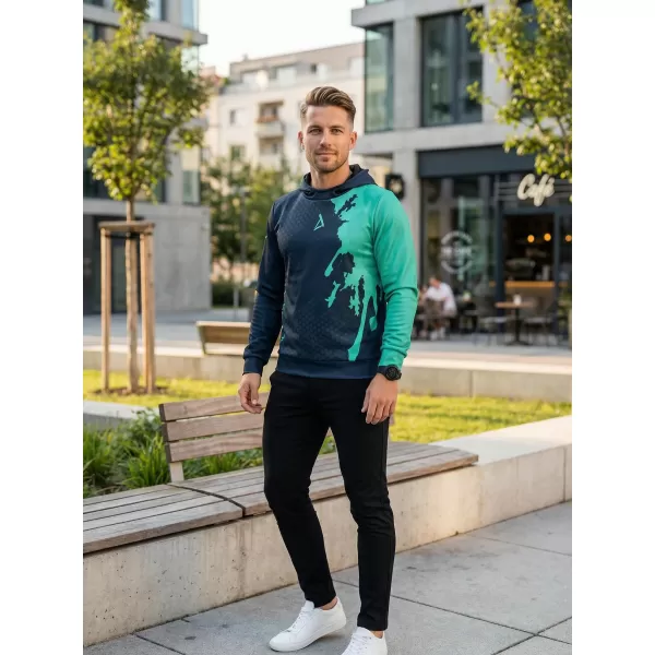 Muška premium funkcionalna majica ALTISPORT VOJ/ALM112MI01 CRNO-TIRKIZNA 