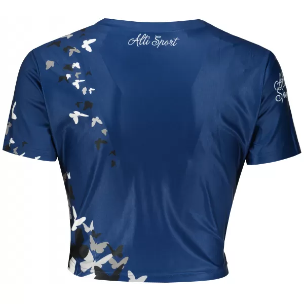  Ženski funkcionalni vrhunski skraćeni top ALTISPORT VOJ/ALW022TR07 NAVY NAVIKE 