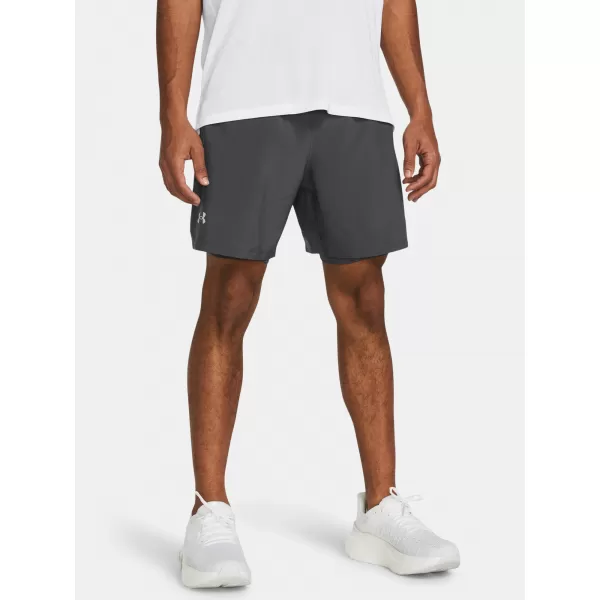  Muške kratke hlače UNDER ARMOUR UA LAUNCH 7'' 2-IN-1 SHORTS 1382641-025 SIVA 