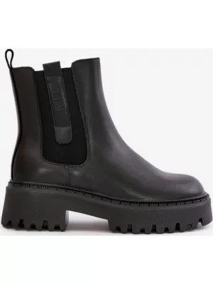 Ženske kožne izolirane cipele BIG STAR OO274A386 BLACK Big Star Shoes