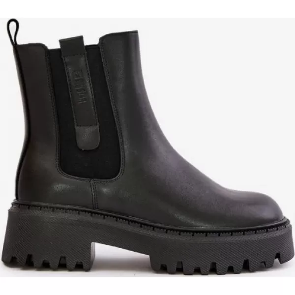  Ženske kožne izolirane cipele BIG STAR OO274A386 BLACK Big Star Shoes 
