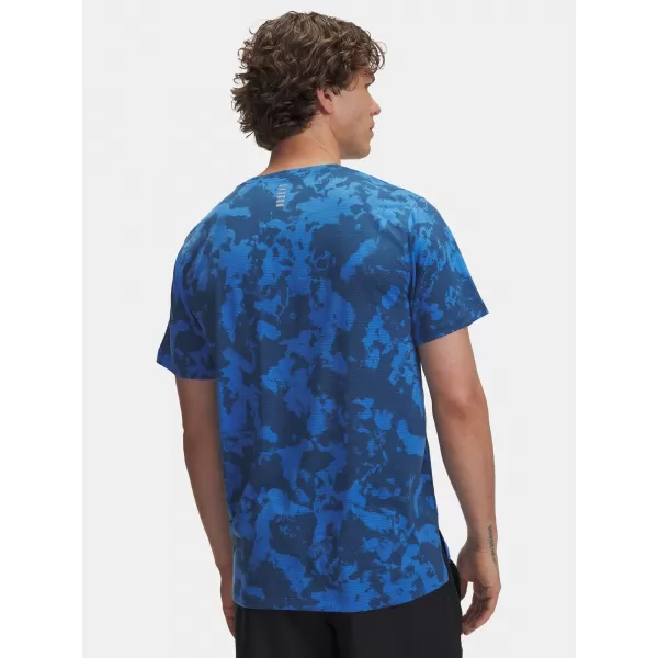  Muška majica kratkih rukava UNDER ARMOUR UA LAUNCH PRINTED SS PLAVA 