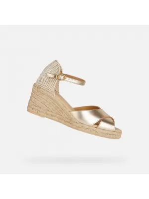 Ženske sandale GEOX GELSA LOW ZLATNI