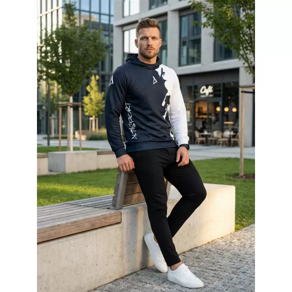  Muška premium funkcionalna majica ALTISPORT VOJ/ALM112MI01 CRNO-BIJELO 