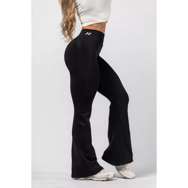  Bešavne lepršave tajice za oblikovanje FLOW SEAMLESS 498 BLACK Nebbia 