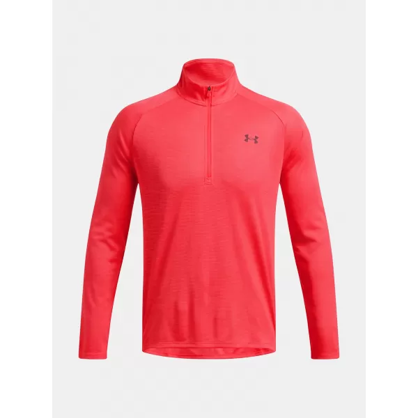  Muška majica kratkih rukava UNDER ARMOUR UA TECH TEXTURED 1/2 ZIP CRVENA 