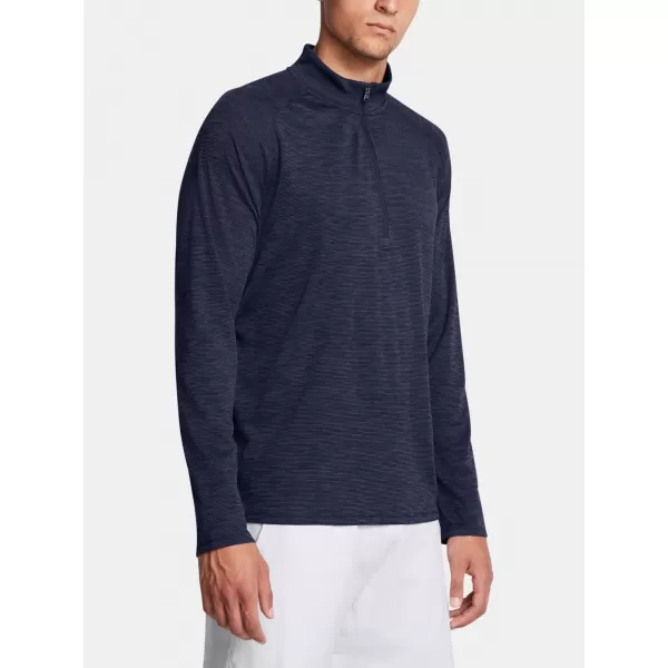  Muška majica kratkih rukava UNDER ARMOUR UA TECH TEXTURED 1/2 ZIP 1382797-410 PLAVA 