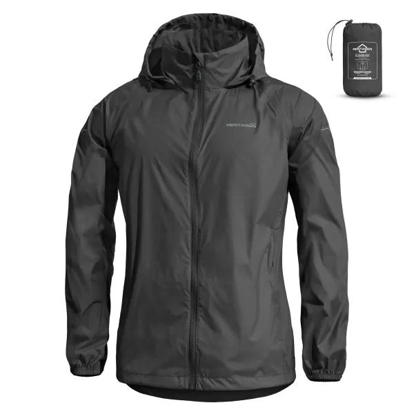  Ženska jakna PENTAGON CLOUDBURST PACKABLE WOMENS RAIN JACKET K07020 CRNA 