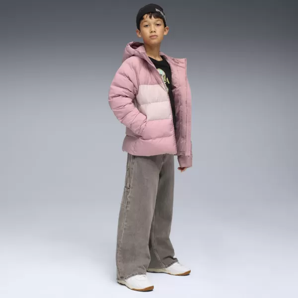  Dječja jakna PUMA SYNTHETIC HOODED PUFFER JACKET 68840465 STALOŽENO RUŽIČASTO 
