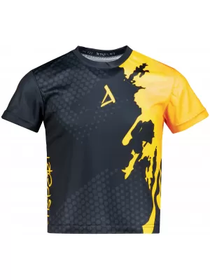 Dječja premium funkcionalna majica ALTISPORT VOJ/ALM112TR01 CRNO-FLUO NARANČASTA