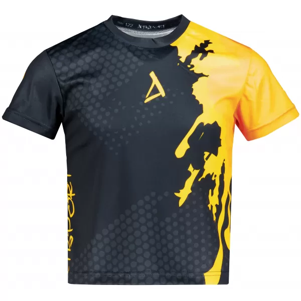  Dječja premium funkcionalna majica ALTISPORT VOJ/ALM112TR01 CRNO-FLUO NARANČASTA 