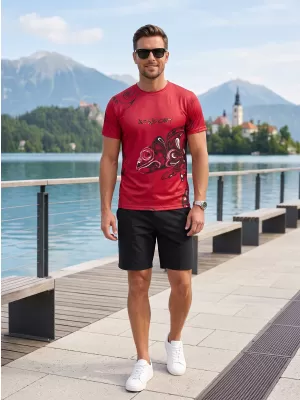 Vrhunska muška košulja za slobodno vrijeme ALTISPORT VOJ/ALM122TR06 CRVENA