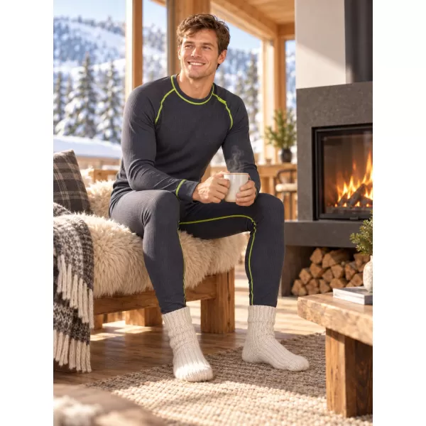  Muški termo set ALTISPORT GAIN TAMNO SIVA/LIMETA 