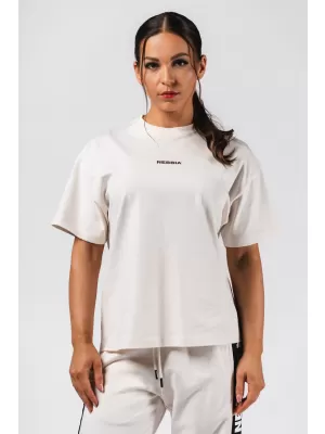 Oversized majica RESET 491 CREAM Nebbia