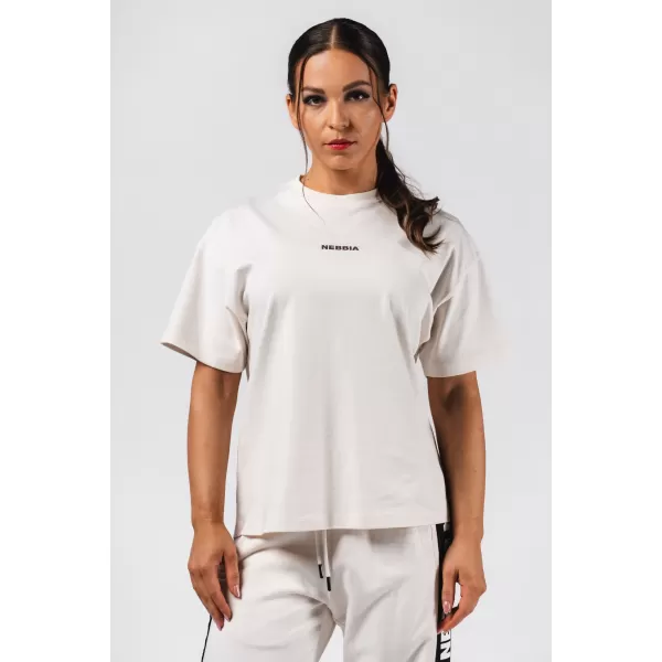  Oversized majica RESET 491 CREAM Nebbia 