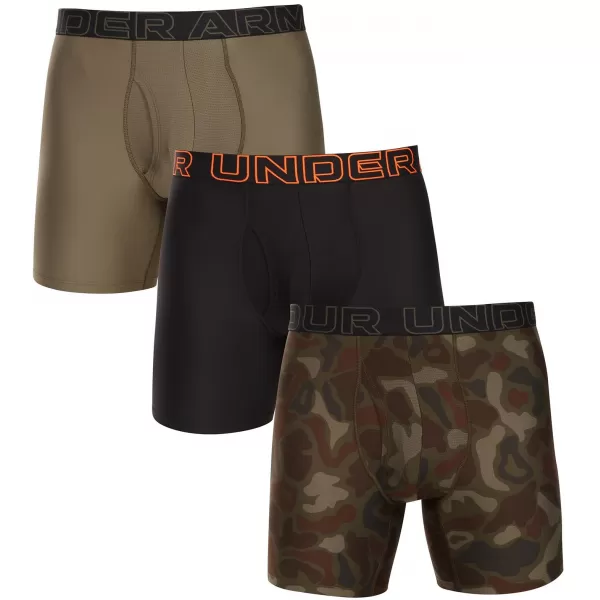  Muške bokserice UNDER ARMOUR M UA PERF TECH (3KS) 1383879-392 CRNA SA SOLARNIM ORANOM 