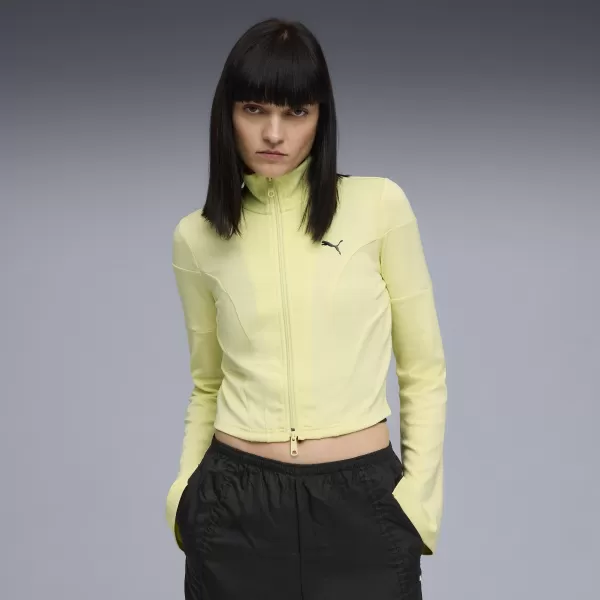  Ženska jakna PUMA DARE TO SLIM CROPPED TRACK JACKET 63214635 ZLATNI MJESEC 