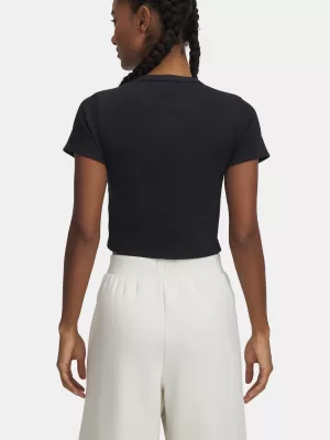 Ženska majica kratkih rukava UNDER ARMOUR UA RIVAL RIB BABY TEE 6000264-001 CRNA