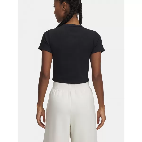  Ženska majica kratkih rukava UNDER ARMOUR UA RIVAL RIB BABY TEE 6000264-001 CRNA 