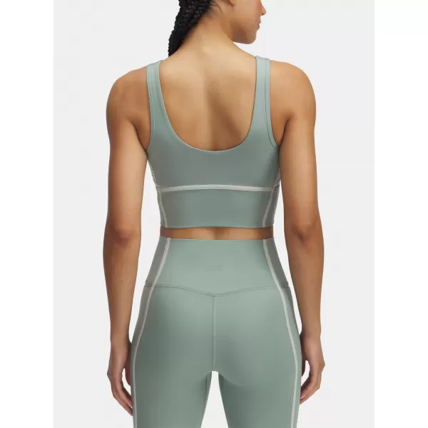  Ženska majica bez rukava UNDER ARMOUR MERIDIAN PIPED CROP TANK 6003529-348 ZELENA 