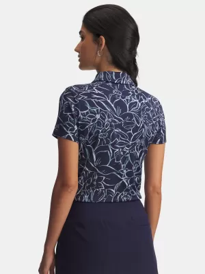 Ženska majica kratkih rukava UNDER ARMOUR UA PLAYOFF 3.0 PRINTED POLO 1387148-411 PLAVA