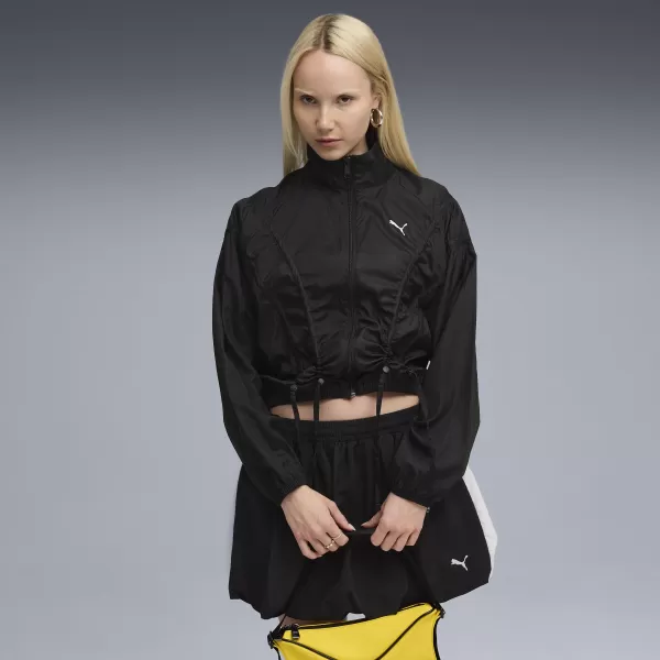  Ženska jakna PUMA DARE TO OVERSIZED WOVEN JACKET 63214801 PUMA CRNA 