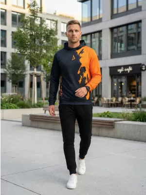 Muška premium funkcionalna majica ALTISPORT VOJ/ALM112MI01 CRNO-FLUO NARANČASTA