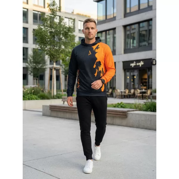  Muška premium funkcionalna majica ALTISPORT VOJ/ALM112MI01 CRNO-FLUO NARANČASTA 