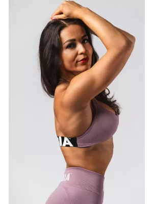 Bešavni sportski grudnjak na podizanje FLOW SEAMLESS 495 PINK Nebbia