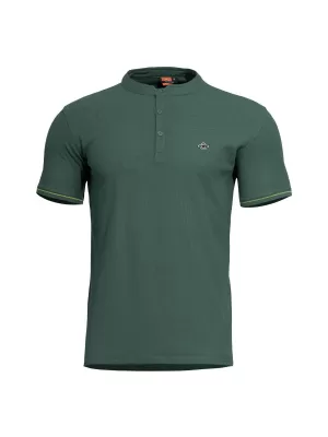 majica PENTAGON LEVANTES HENLEY T-SHIRT STRIPES K09025 SPRINGBOK ZELENA
