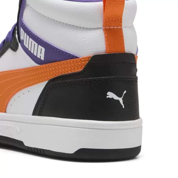  Dječje cipele PUMA REBOUND V6 MID JR 39383134 PUMA WHITE/ORANGE GLO/CRNA 