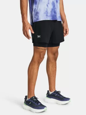 Muške kratke hlače UNDER ARMOUR UA LAUNCH 5'' 2-IN-1 SHORTS 1382640-001 CRNA