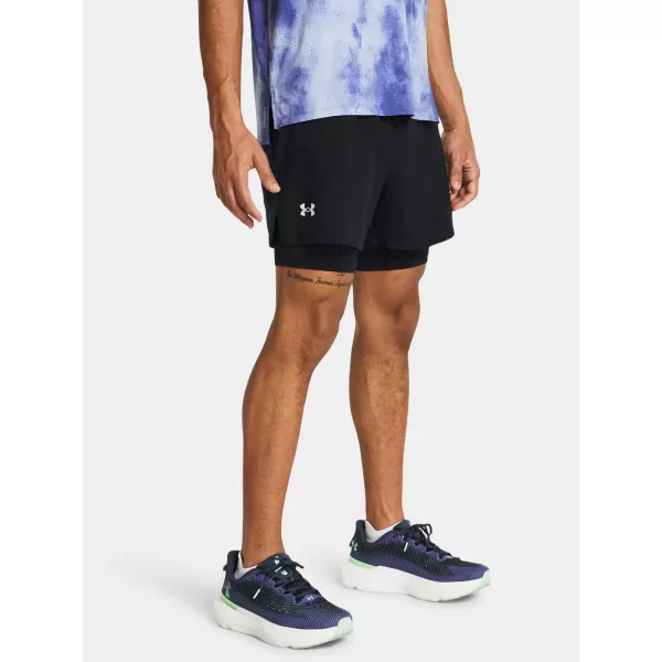  Muške kratke hlače UNDER ARMOUR UA LAUNCH 5'' 2-IN-1 SHORTS 1382640-001 CRNA 