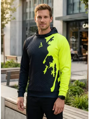 Muška premium funkcionalna majica ALTISPORT VOJ/ALM112MI01 CRNO-FLUO ŽUTA