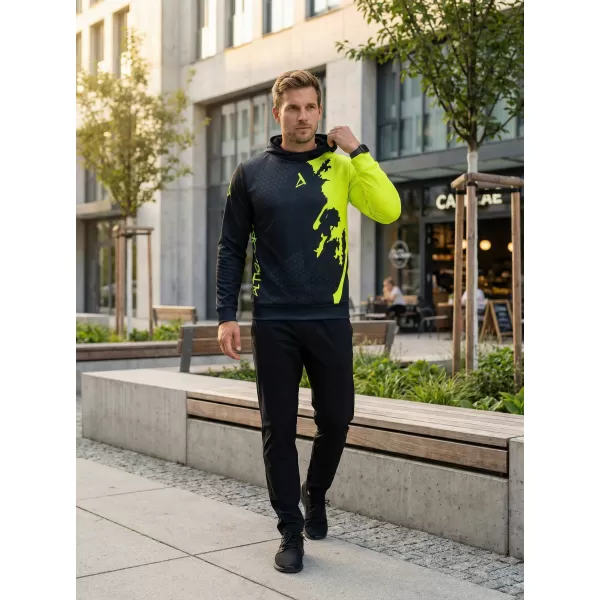  Muška premium funkcionalna majica ALTISPORT VOJ/ALM112MI01 CRNO-FLUO ŽUTA 