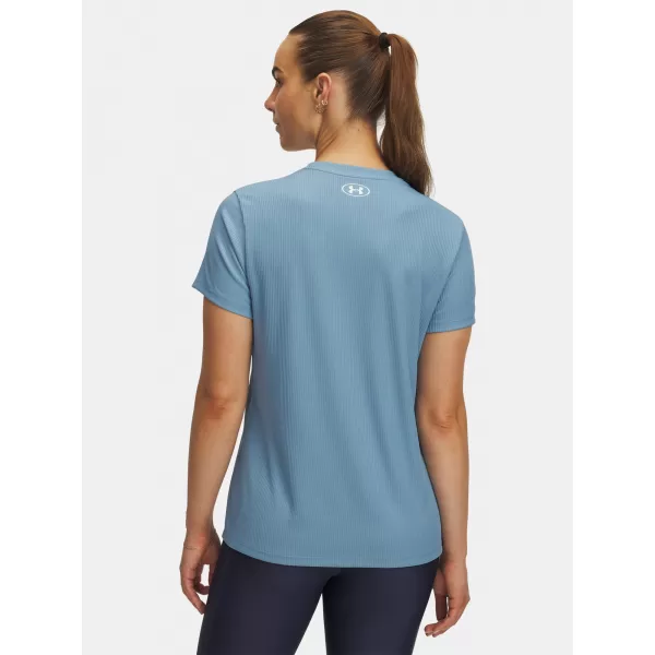  Ženska majica kratkih rukava UNDER ARMOUR TECH RIB SSC 1389852-418 PLAVA 