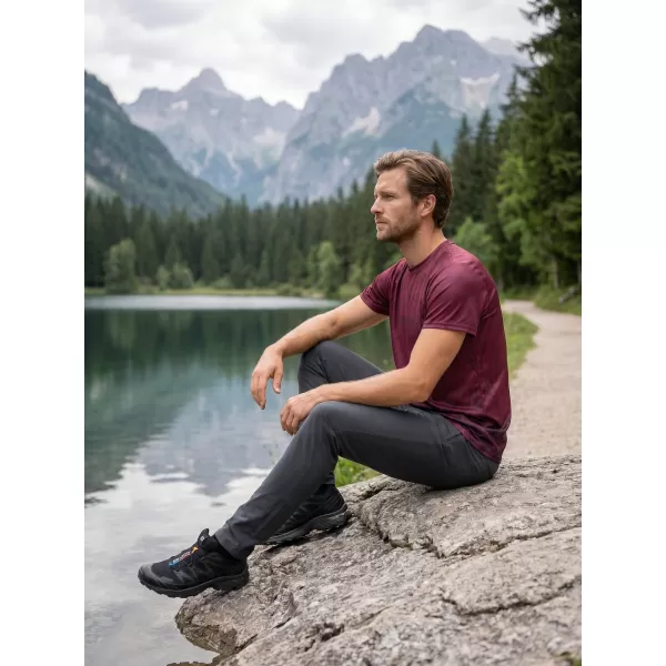  Vrhunska muška košulja za slobodno vrijeme ALTISPORT VOJ/ALM121TR06 VINO-CRVENO 