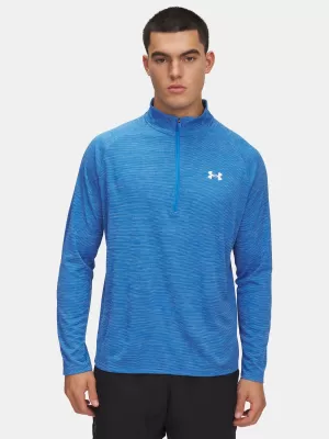Muška majica kratkih rukava UNDER ARMOUR UA TECH TEXTURED 1/2 ZIP 1382797-402 PLAVA