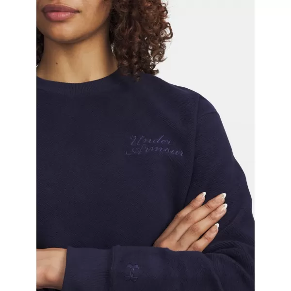  Ženski sweatshirt UNDER ARMOUR ICON TERRY VARSITY CREW PLAVA 