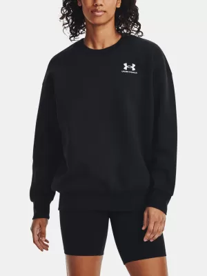 Ženski sweatshirt UNDER ARMOUR ESSENTIAL FLC OS CREW 1379475-001 CRNA