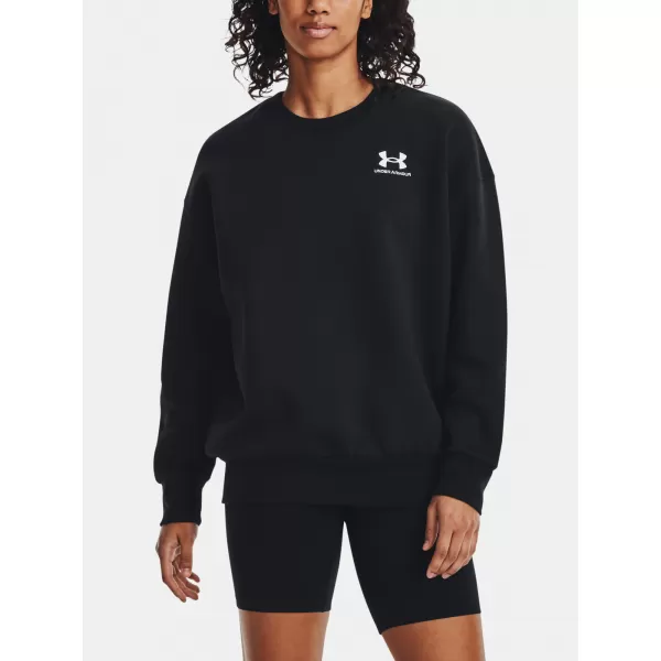  Ženski sweatshirt UNDER ARMOUR ESSENTIAL FLC OS CREW 1379475-001 CRNA 