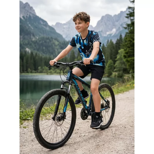  Dječja premium funkcionalna majica ALTISPORT VOJ/ALK076TR01 PLAVA CRNA 