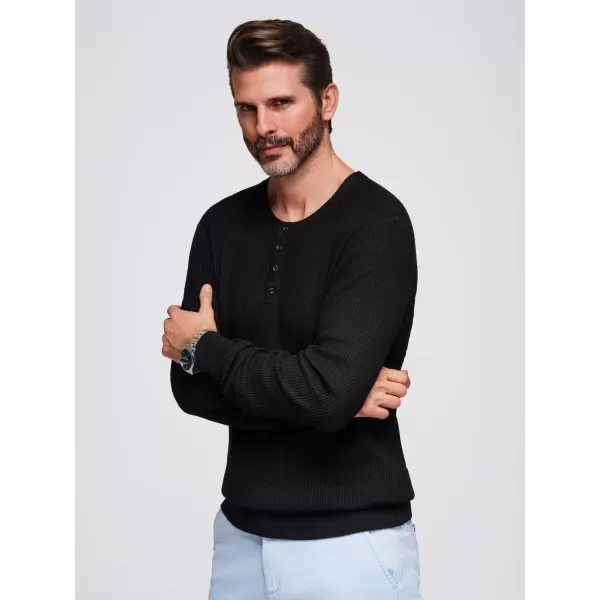  Muški džemper OMBRE OM-SWSW-0182 CRNI 