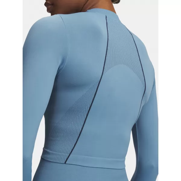  Ženska majica kratkih rukava UNDER ARMOUR UA VANISH SEAMLESS LS 6000645-418 PLAVA 