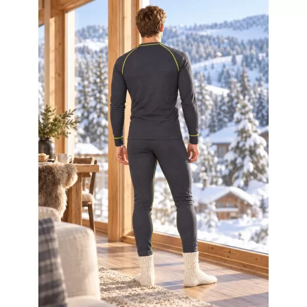  Muški termo set ALTISPORT GAIN TAMNO SIVA/LIMETA 