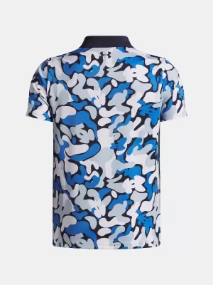 Majica za dječake UNDER ARMOUR UA MATCHPLAY PRINTED POLO 1377349-412 PLAVA